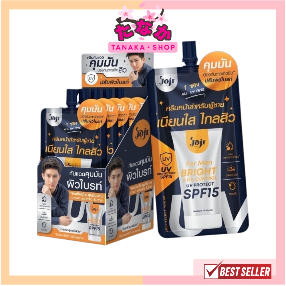 แท้/ถูกที่สุด/ไลฟ์ทุกวัน (กล่องx6ซอง) JOJI SECRET YOUNG FOR MEN BRIGHT & OIL CONTROL UV PROTECT SPF15 10 G