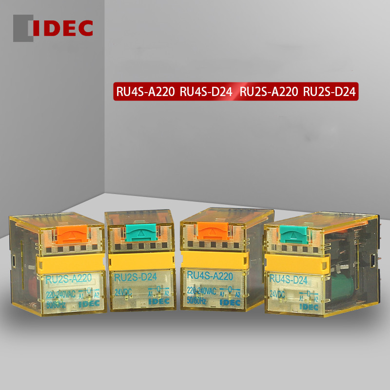 Idec Waizumi รีเลย์ระดับกลาง RU2S-D24 RU2S-A220 RU4S-D24 AC220V DC24V