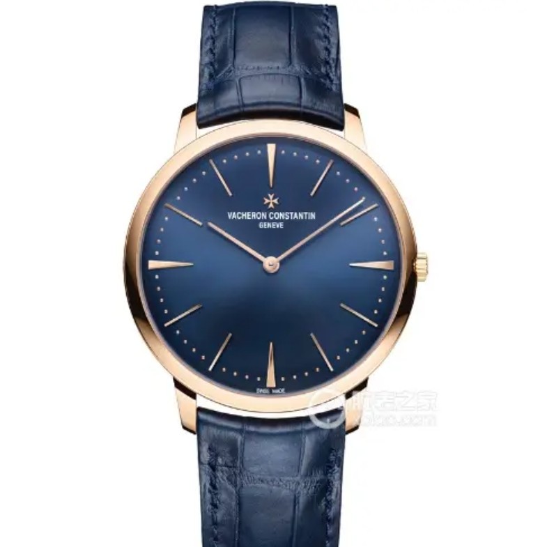 Blue Dial High-End Luxury, CC2 Classic Atmospheric Leather Strap Automatic Mechanical Mens Watch, VA