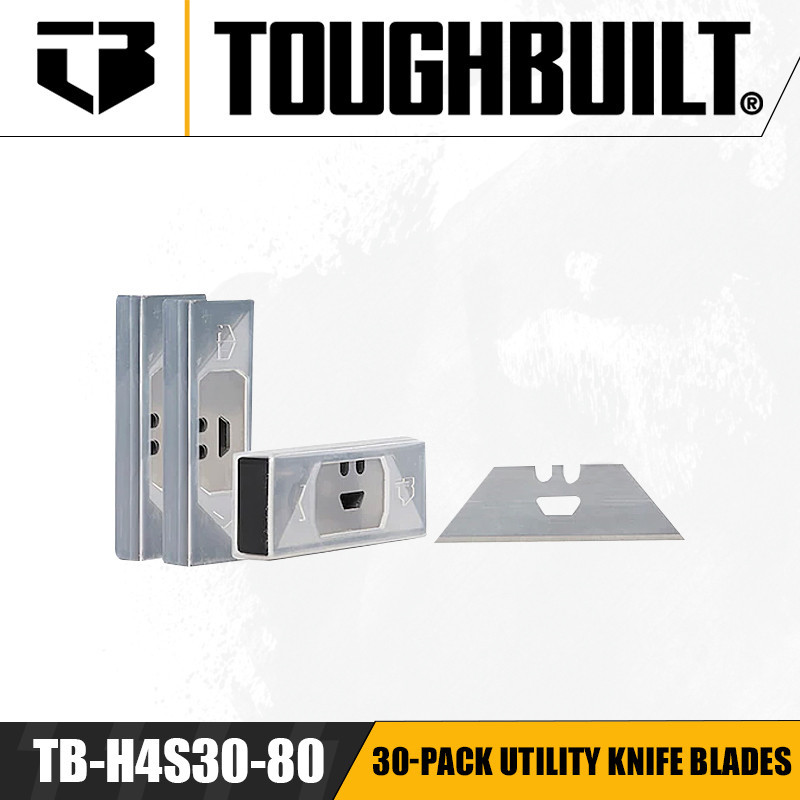 Toughbuilt TB-H4S30-80/TB-H4S-5/TB-H4N-5 30 แพ็คมีดยูทิลิตี้ใบมีด Cowhorn ใบมีด Trapezoidal