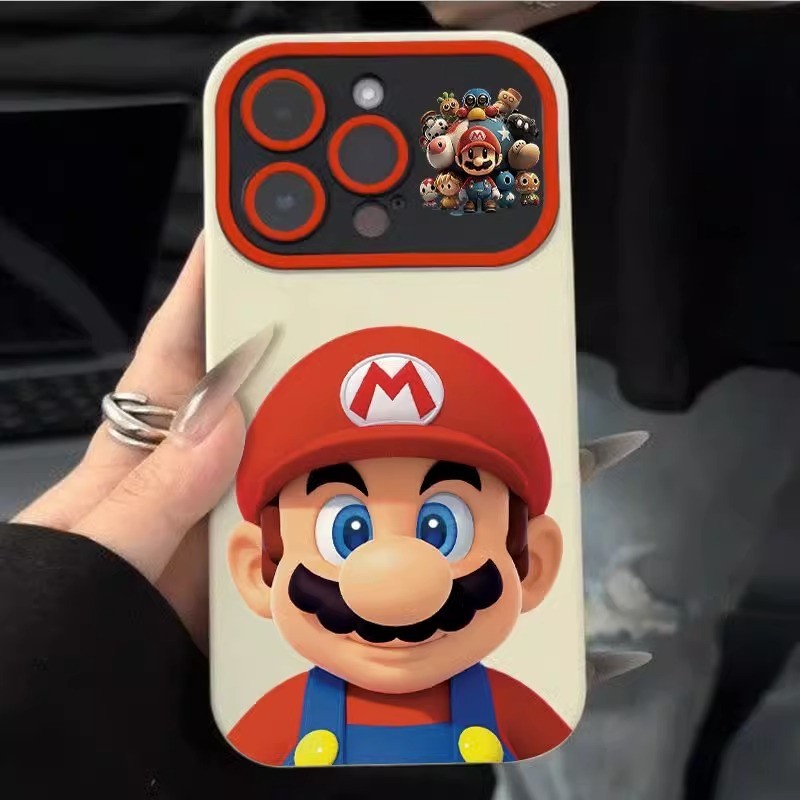ใช้งานร่วมกับสําหรับiphone 15 14 13 12 11 Pro MAX X XR XS MAX 7 8 Plus SE 2020 INSการ์ตูนCool Marioเคสโทรศัพท์ปกอ่อน