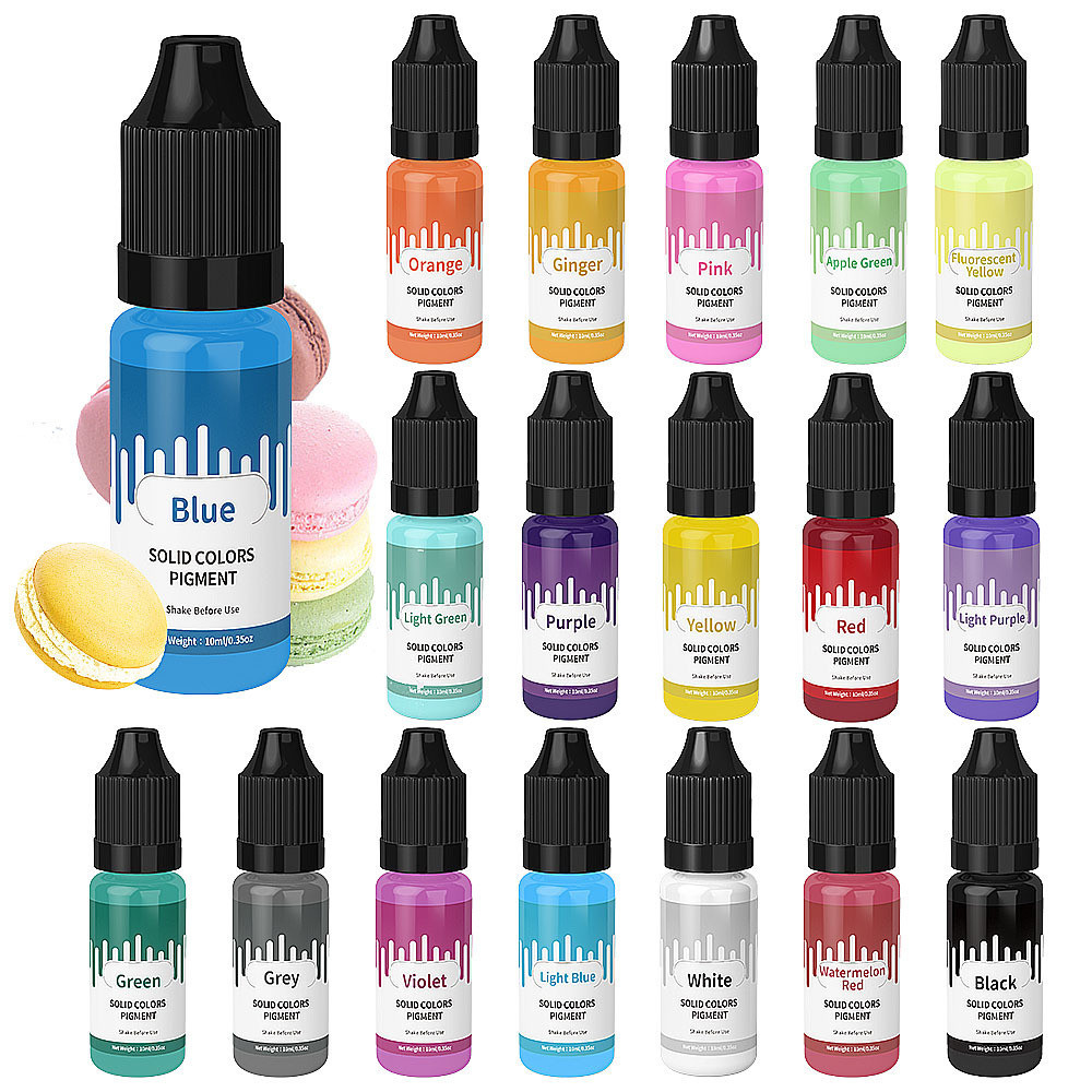 10 มิลลิลิตรกาวยูวีสีทึบสาระสำคัญอีพ็อกซี่วางไม่มีกลิ่นไม่ซีดจางสีย้อมสีเรซิน