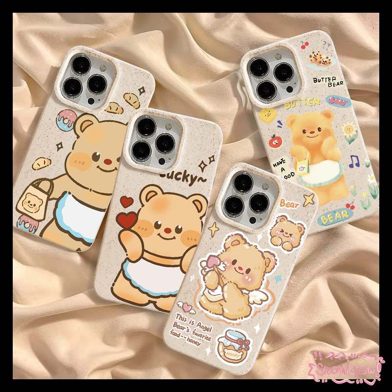 ลัคกี้ บัตเตอร์แบร์ ซอฟท์ เคสRedmi 12C 13C 10C 9A 10A 9T 12 10 A1 9C NFC Note 10 13 11 8 Pro Plus 12 13 Pro POCO M6 M3