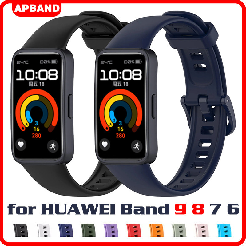 สร้อยข้อมือ Huawei Band 9 8 Huawei Band 7/8 9 NFC สมาร์ทนาฬิกาสายซิลิโคน สร้อยข้อมือ Huawei Band 6 Honor Band 7 6