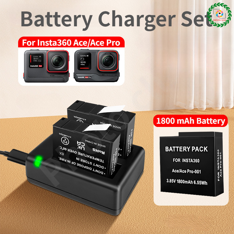 สําหรับ Insta360 Ace/Ace Pro แบตเตอรี่กล่องชาร์จ Fast Charging Hub Action กล้องอุปกรณ์เสริมแบตเตอรี่