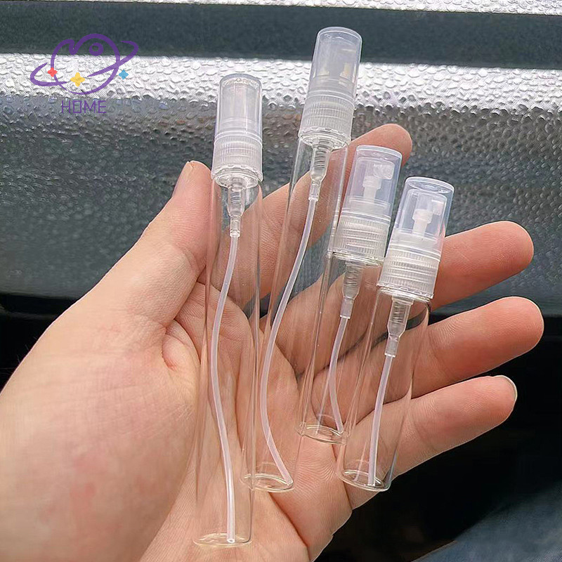 [mayhome] ขวดแก้วขนาดเล็กใสขวดเครื่องสําอางที่ว่างเปล่าตัวอย่างหลอดทดลองแก้วบาง Vials 2ML 3ML 5ML 10ML {TH}