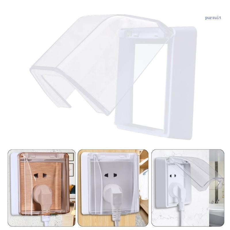 SUIT* Socket กล่องกันน้ําปลั๊กไฟฟ้าฝาครอบสวิทช์ผนังใส Socket Outlet Case