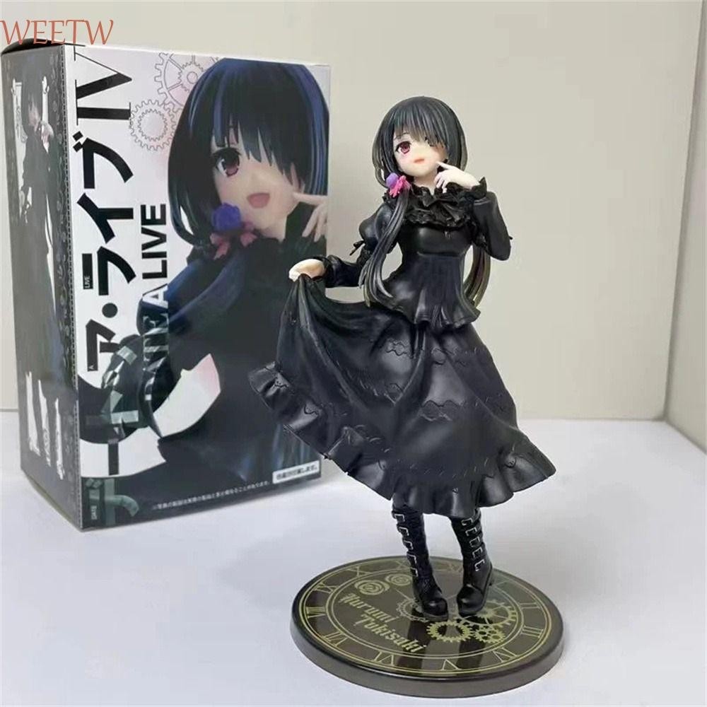 Weekw Kurumi Tokisaki รูปที่ 20 ซม.PVC Action Figure อะนิเมะชุดสีดําชุดลําลอง Kurumi Tokisaki รุ่น