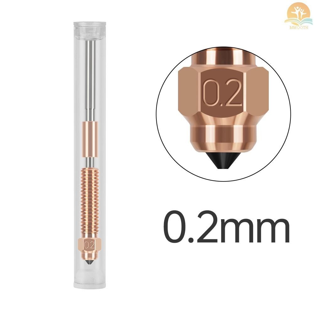 3d อุปกรณ์เสริมเครื่องพิมพ์ 0.2 มม.CZ ทองแดงเหล็กชุบแข็งหัวฉีดเคลือบใช้งานร่วมกับ Creality K1C/ K1 Max/Ender 3 V3 3D เครื่องพิมพ์หัวฉีดแบบบูรณาการ Bime