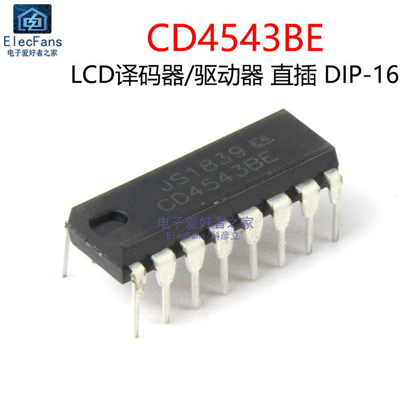 Cd4543be In-Line DIP-16 LCD Translator/Driver สามารถแทนที่ HEF4543/HCF4543