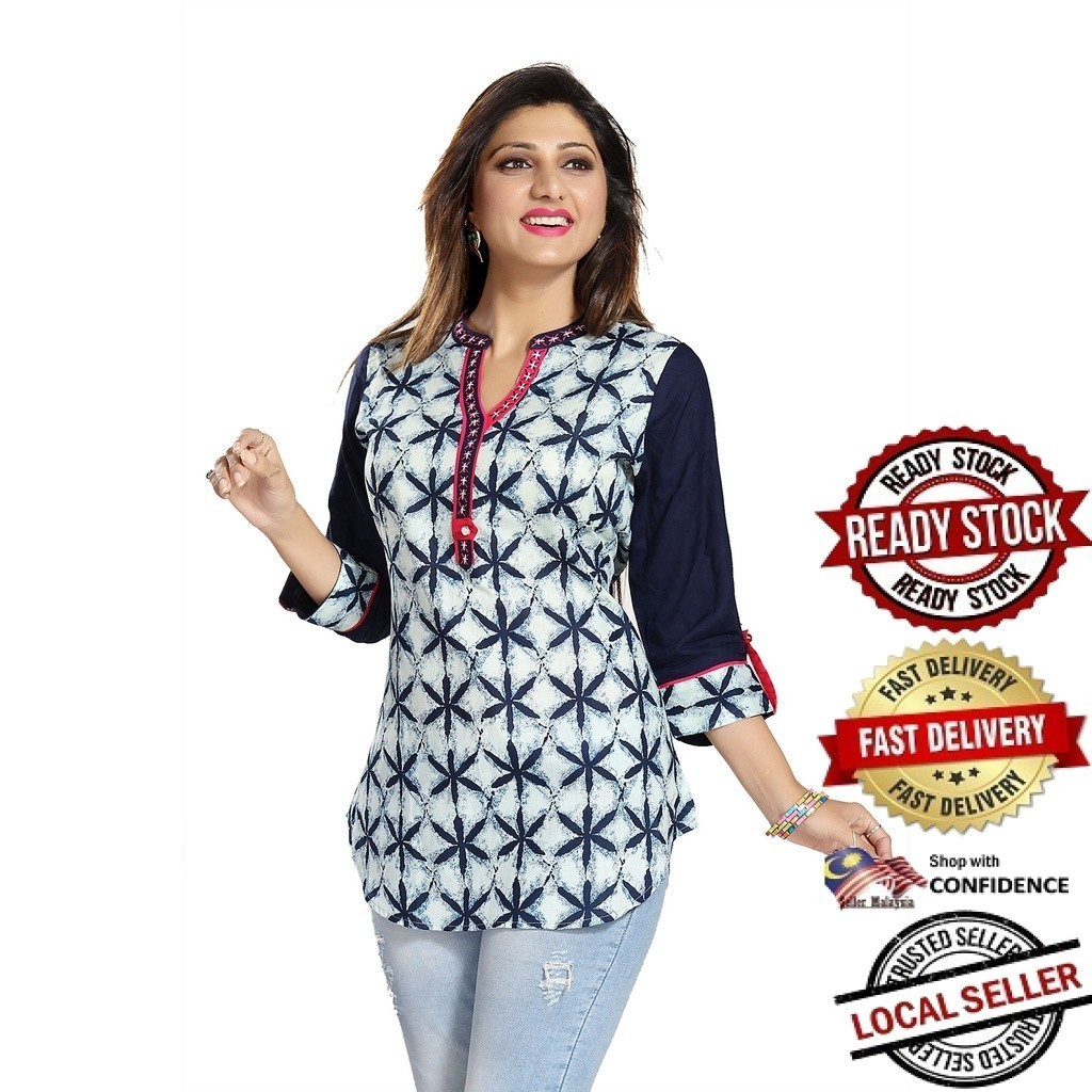 Kurti Designer Indian Kurtis Top Saree Sari Punjabi Suit UD143MMSC