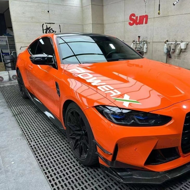 Power English Creative Stickers Personality Cool Car Front Cover Car Body Latte Art