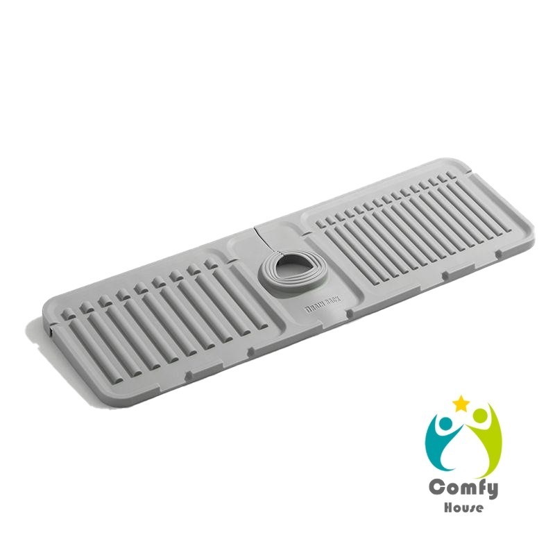 Comfy พลาสติกแบบนิ่ม ติดฐานก๊อกน้ํา ดูดมีช่องระบายน้ํา สําหรับห้องครัว ห้องน้ํา แผ่นรองกันลื่น drain mat - รูปที่ 7