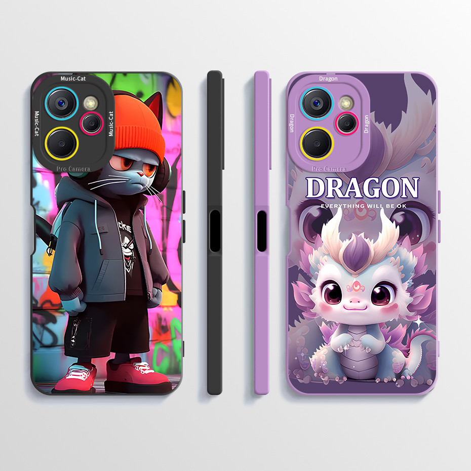 สําหรับ OPPO Realme 9i 5G RMX3612 10 5G 10T RMX3663 เคสโทรศัพท์ซิลิโคนนุ่ม TPU น่ารักทาสีพิมพ์กันกระแทกปกหลัง