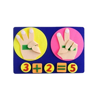 GeeToy ของเล่นมอนเตสซอรี ของเล่นคณิตศาสตร์แบบใช้นิ้วที่ทำจากผ้าสักหลาด ของเล่นเพื่อการเรียนรู้เบื้องต้นสำหรับเด็กวัยเตาะแตะ
