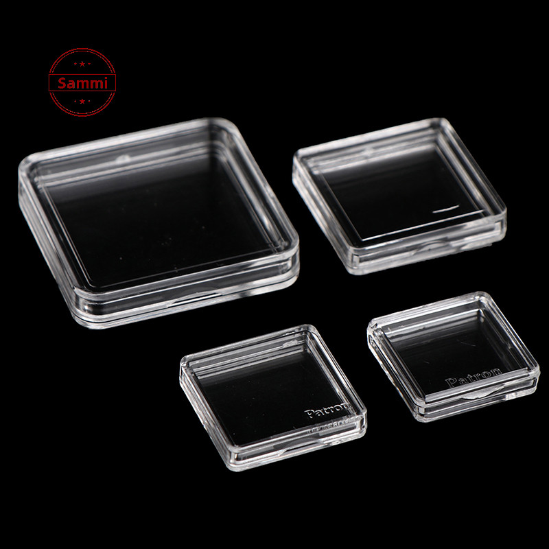 Sammi 10 ชิ้น Square Clear Protector คอนเทนเนอร์สําหรับ Token Board Game Holder กล่อง TH