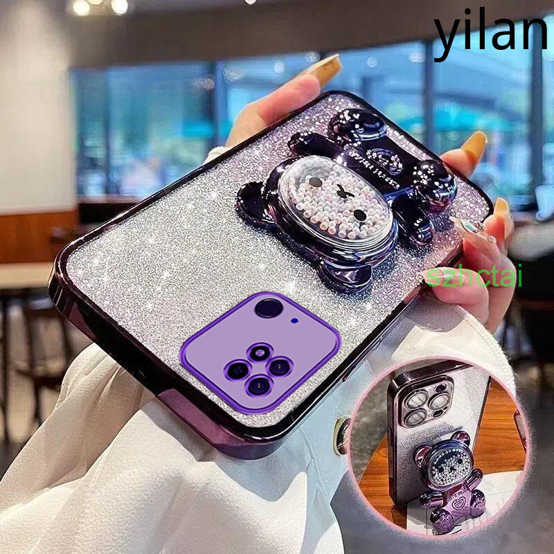 เคส Redmi 9C / Redmi 13C / 12C / 12 / 10 / 10C / 10A / 9 / 9A วงเล็บหมุน 360 °เคสโทรศัพท์บรรเทาความเครียดหมีลูกปัดสีสันสดใสขาตั้งพับได้เคส TPU แบบนุ่ม เคสโทรศัพท์ Redmi 9C / Redmi 13C / 12C / 12 / 10 / 10C / 10A / 9 / 9A