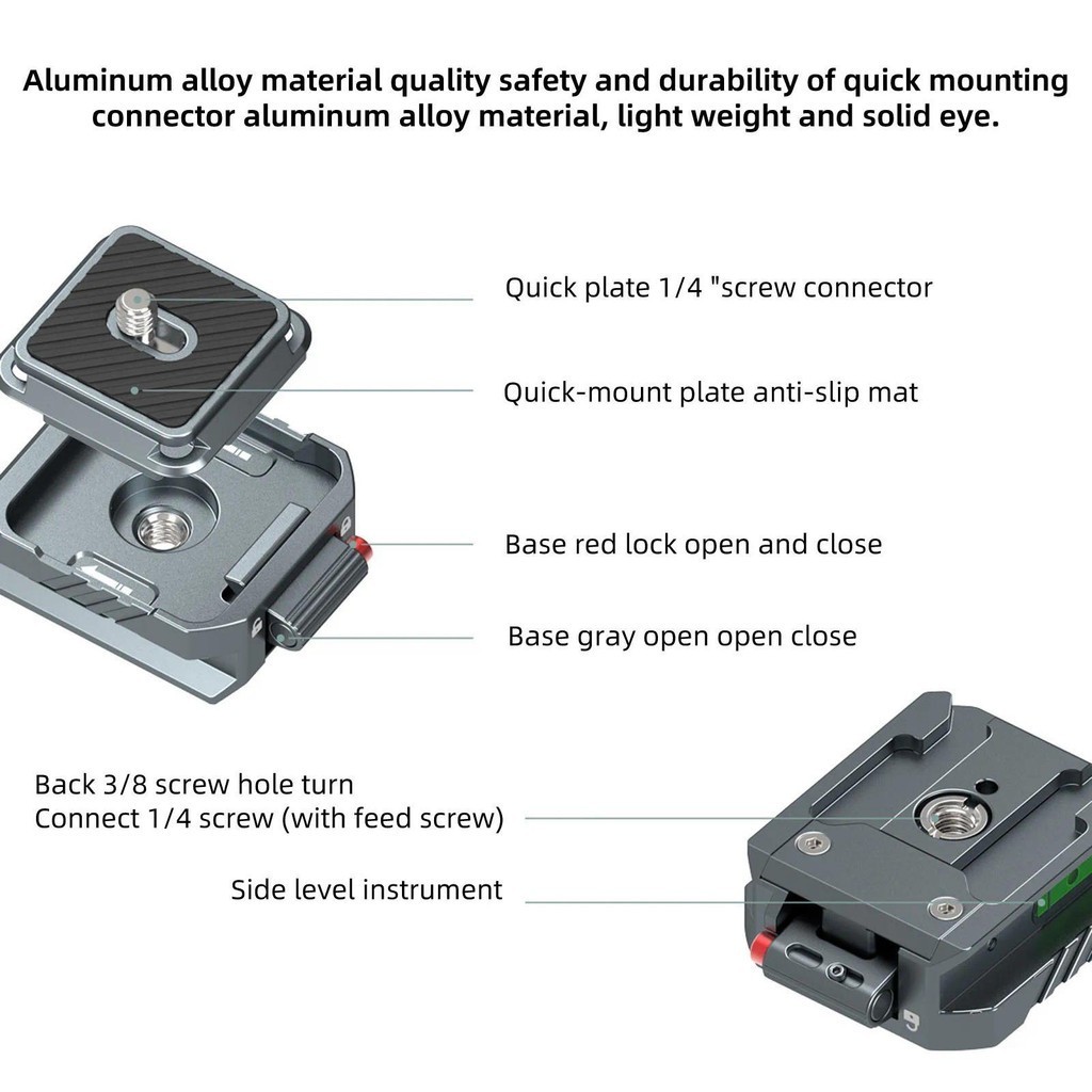 Leaplight All-Metal Arca Quick Release Kit กล้อง Quick Mount สําหรับ Dji Zhiyun Stabilizer ขาตั้งกล้องสไลด์ Rail Quick Mount ฐานหัวเข็มขัด