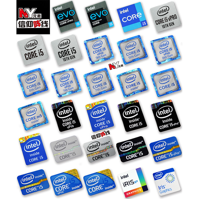 คุณภาพสูง Intel Core i5 Vpro Gen 10 9 8 7 6 5 4 3 2 แล็ปท็อปคอมพิวเตอร์เดสก์ท็อป CPU ป้ายสติกเกอร์ส่