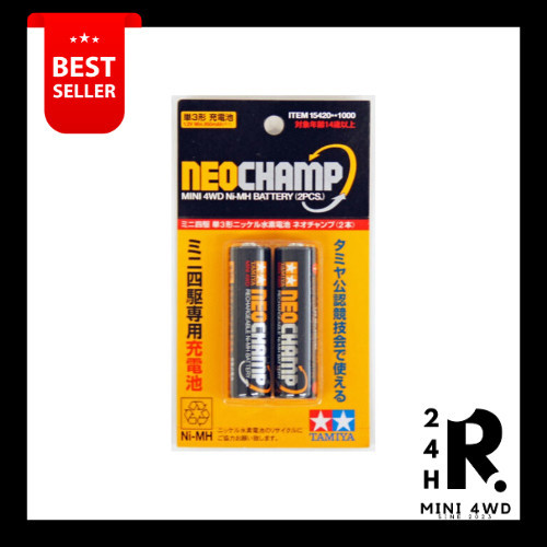 ถ่านแท้ [ไลฟ์สดลด50%] TAMIYA 15420 NEOCHAMP Mini 4WD Ni-MH Battery (2pcs.) ถ่านชาร์จ