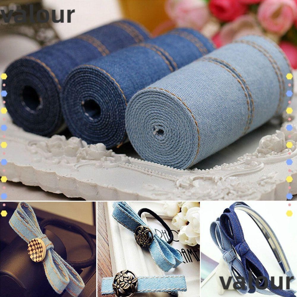 Valour ริบบิ้นผ้ายีน จัมเปอร์ กิ๊บติดผม งานฝีมือ DIY สําหรับเย็บผ้า