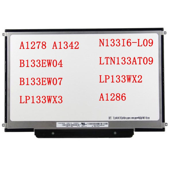 13.3 นิ้ว 30 pin 1280*800 A1278 A1342 b133ew04 b133ew07 lp133wx3 N133I6-L09 ltn133at09 lp133wx2 1280