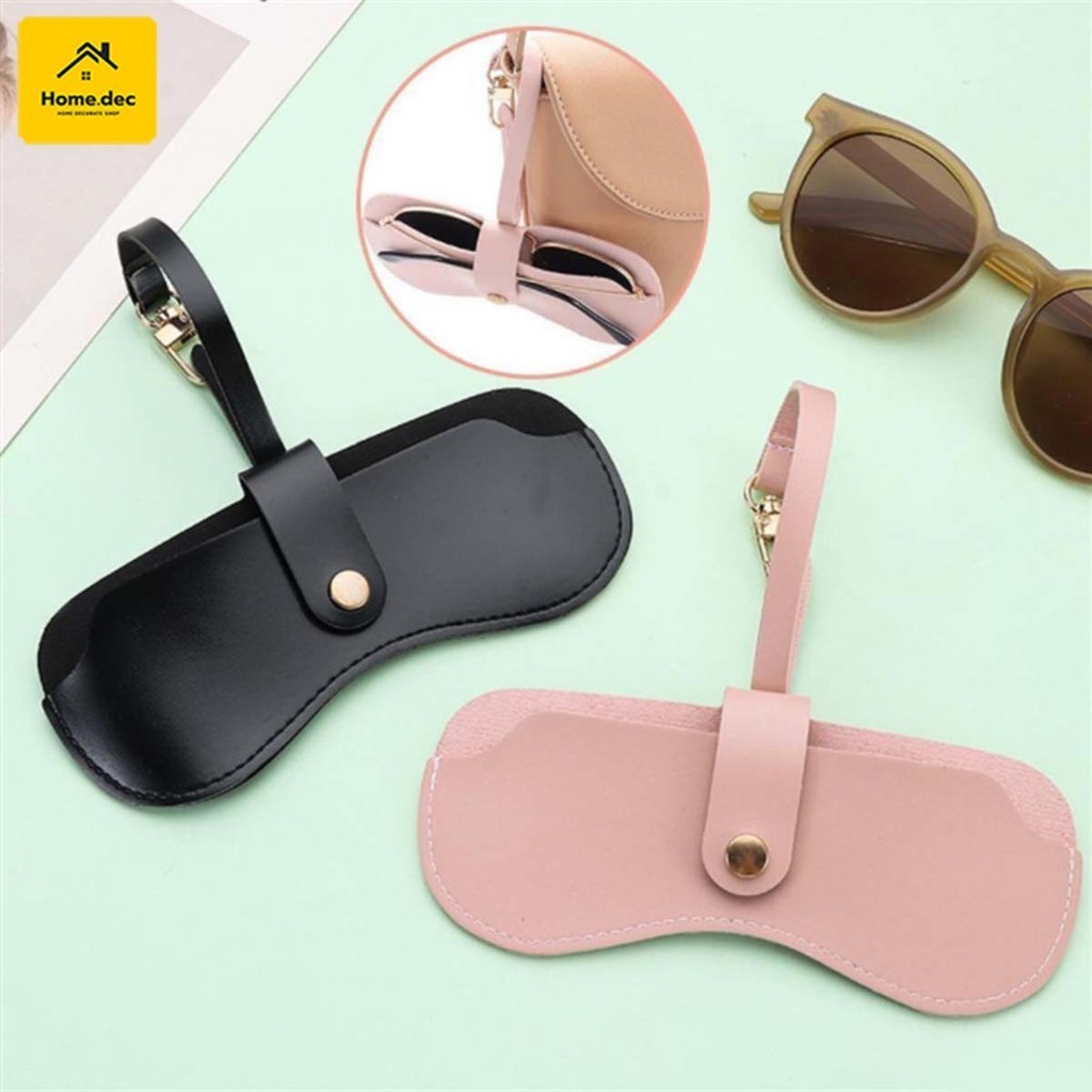 กระเป๋าแว่นตา กระเป๋าใส่แว่นตากันแดด ซองแว่นตาหนัง แบบตะขอ ป้องกันแว่นตาเป็นรอย เหมาะสำหรับแว่นตาทุกขนาด