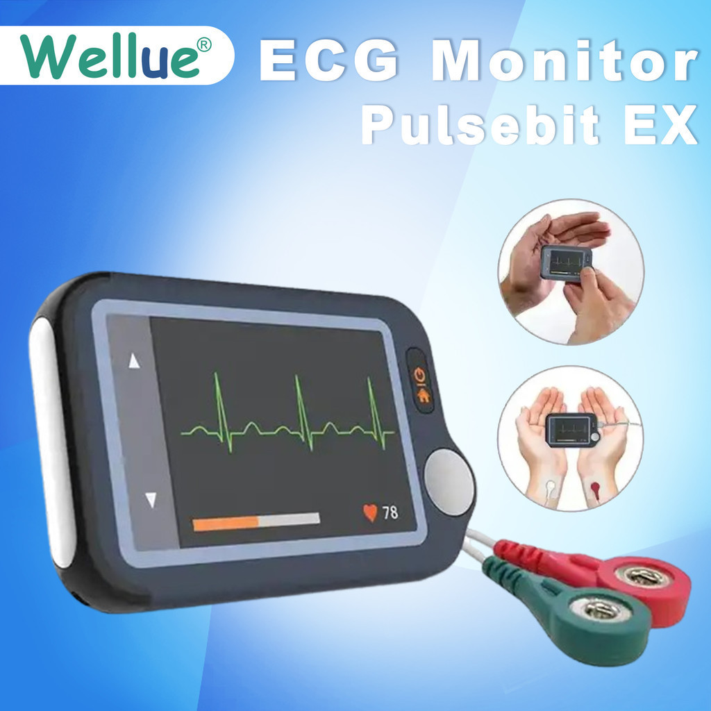 Wellue Pulsebit EX 2.4 หน้าจอสัมผัสส่วนบุคคล ECG/EKG Monitor สําหรับการตรวจจับ Arrhythmia พร้อมการวิ