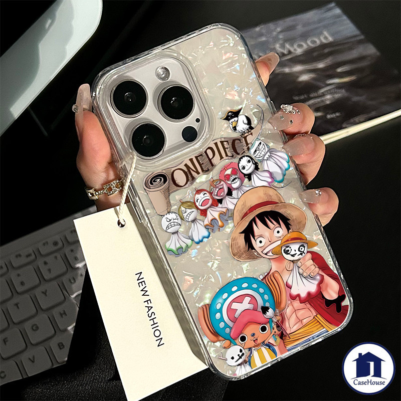 เคส IMD ลายเปลือกหอยลูฟี่โซโลวันพีช เข้ากันได้กับ iPhone XR 13 15 11 12 14 Pro Max 7 8 Plus MAX X 11 12 14 15 Pro XS SE