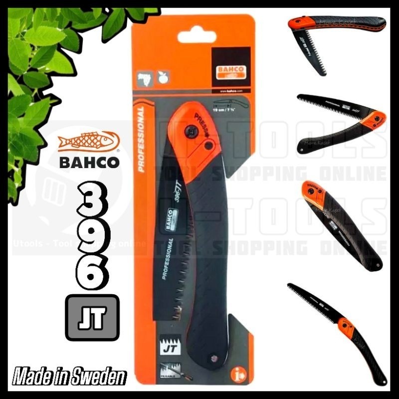 เลื่อยตัด BAHCO 396-JT เลื่อยตัดกิ่งแบบพับได้ Made in SWEDEN ของแท้ ; มีใบกำกับภาษี