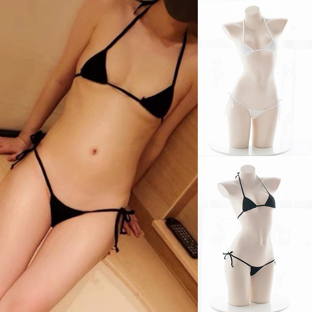 แฟชั่น 2PC ผู้หญิงเซ็กซี่-Lingerie ชุดนอนมินิบิกินี่ Strappy ชุดชั้นในกางเกง Bra ชุด