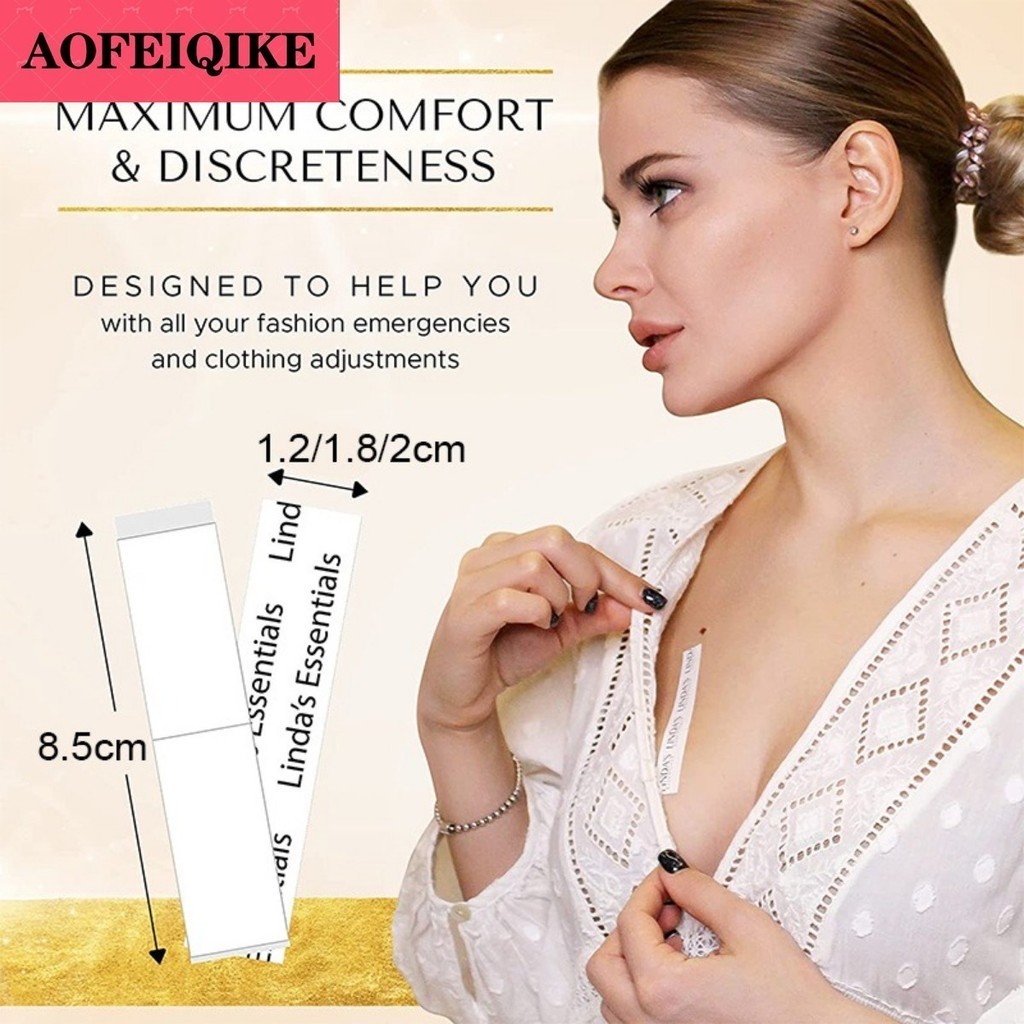 Aofeiqike 36 ชิ้น/แพ็คชุดชั้นใน Anti-slip เทปสองด้านเสื้อผ้ากาวสําหรับผู้หญิง Body Skin ที่มองไม่เห็น Anti-Fall เสื้อผ้าเทป