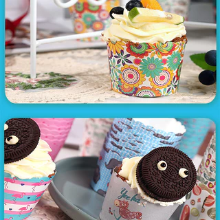DIY_SWEET【COD】เลือกลายได้ !! ถ้วยคัพเค้กปาเนทโทนเข้าอบได้ ถ้วยกระดาษ（ราคาถูกสุด ๆ ）50 ชิ้น