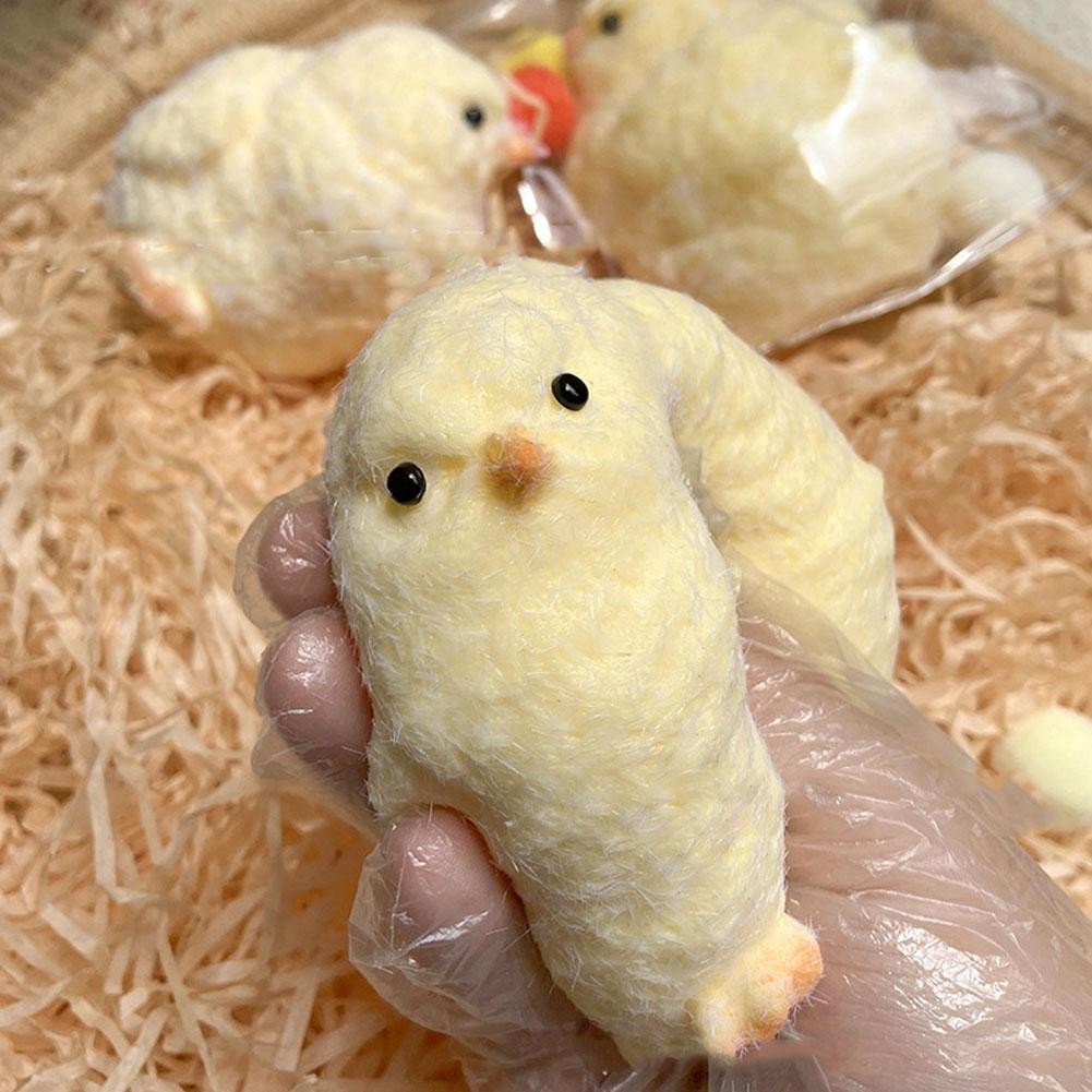 น่ารัก Handmade Squishy ตุ๊กตาจําลองไก่สีเหลือง/หมู/สุนัขบีบหยิกของเล่นซิลิโคน Hen Chicks ผู้ใหญ่เด็