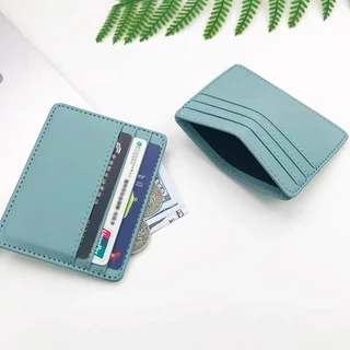 shiny girl กระเป๋าใส่บัตร Card holder ซองใส่นามบัตร กระเป๋าใส่นามบัตร มี 4ช่อง แบบบาง หลากสี มีกระเป๋าเล็กๆใส่ของได้
