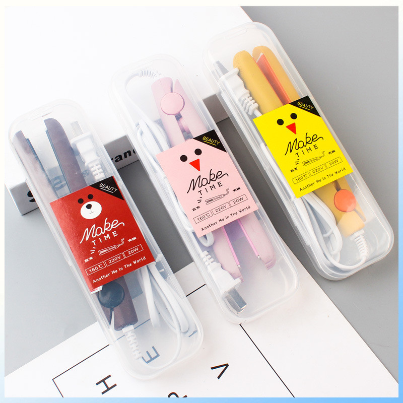 เครื่องหนีบผม หนีบมินิ ขนาดพกพา ทำผมทรงหนีบตรง 6 สี ที่หนีบผม เครื่องรีดผม เครื่องม้วนผม ที่ม้วนผม