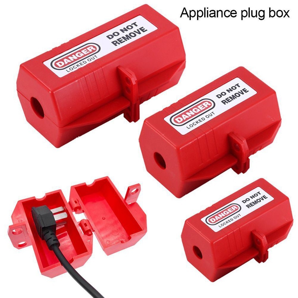 【Bestshe】Plug Lock Box Household Plug Industrial Plug Lock Lockout Box Plastic ABS 1 Pc