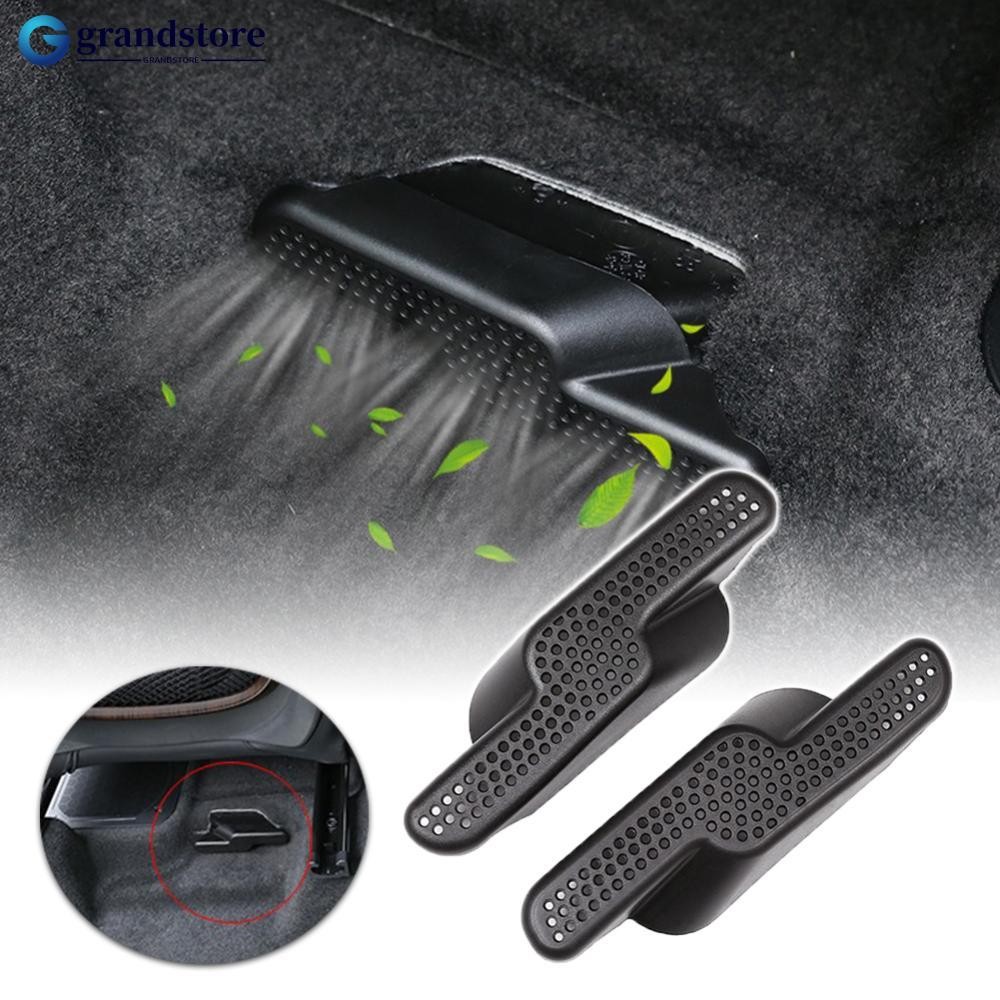 Grandstore 2 ชิ้นรถ Air Vent ครอบคลุม Grille ด้านหลังที่นั่งด้านล่าง Anit-Blocking Outlet ภายใต้ที่นั่งฝุ่นสําหรับ BMW X1 F48 2017 - 2023 X2 F39 อุปกรณ์ตกแต่งภายใน A5M9