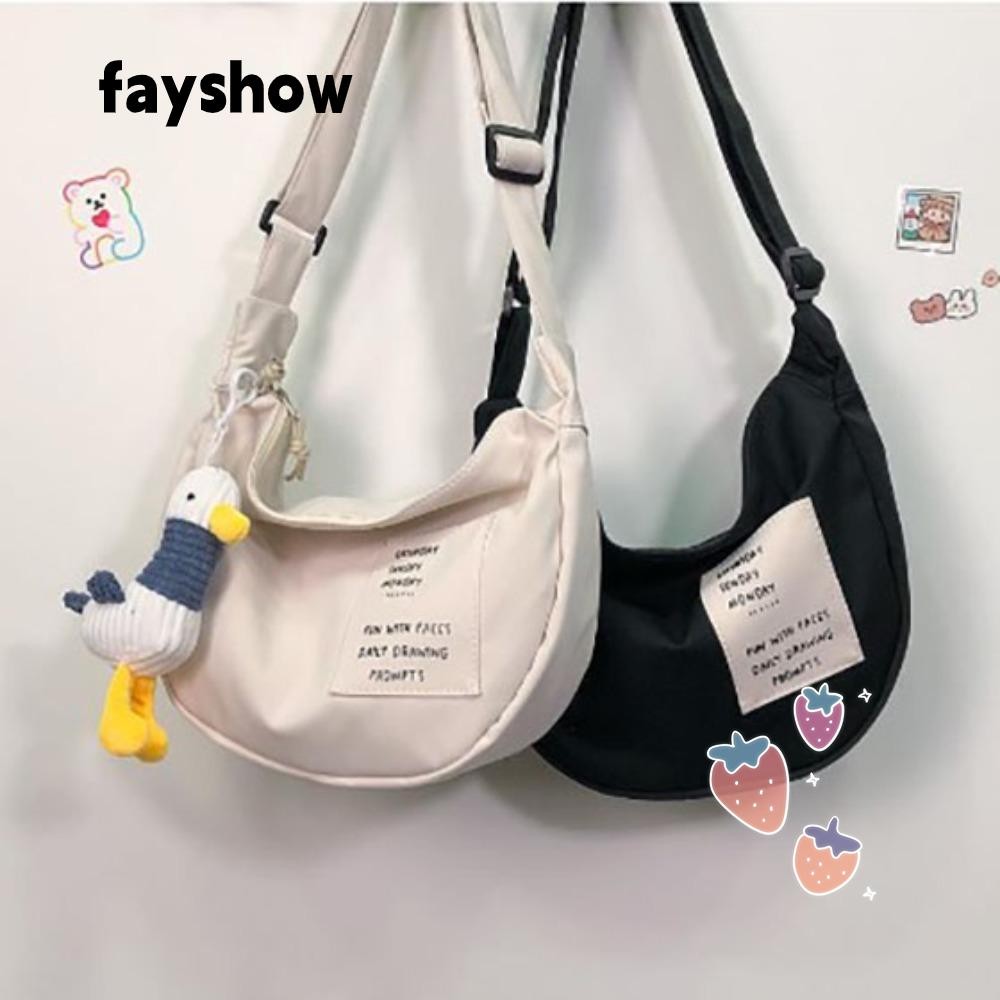 Fay กระเป๋าแฟชั่นหญิง Messenger, Dacron Soft กระเป๋าสะพายผ้าใบเกาหลี, Ins Wind ความจุขนาดใหญ่นักเรียนกระเป๋าความจุขนาดใหญ่