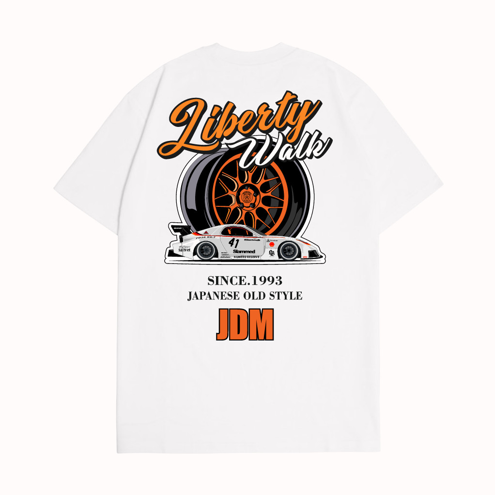 GILAN เสื้อยืด Unisex Distro JDM LIBERTY WALK MAZDA RX-7 RX7 LBWK LIBERTY WALK V2 ภาพ