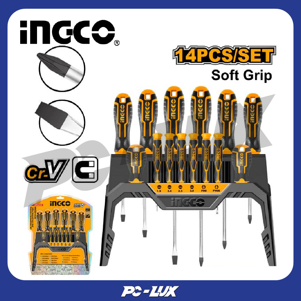 INGCO ชุดไขควง 14 ชิ้น รุ่น Super Select HKSD1428