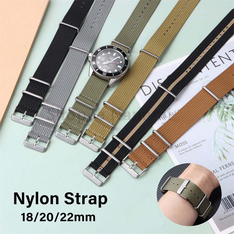Nato ZULU สายนาฬิกาไนลอน 18 มม.20 มม.22 มม.ผ้าทหารเปลี่ยนวงกีฬา Breathable สาย Universal ผู้ชายผู้หญิง Wristbelt