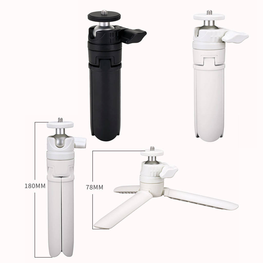 NovelGal ขาตั้งกล้องขนาดเล็กแบบพับได้เดสก์ท็อป Selfie Stick ขาตั้งกล้อง 1/4 สกรู Ballhead Handle Grip สําหรับกล้องโปรเจคเตอร์โทรศัพท์ 2KG โหลด