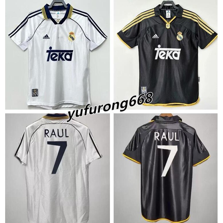 98-99 Real Madrid Home Away เสื้อฟุตบอลย้อนยุคฟุตบอล R.CARLOS #3 1998 1999