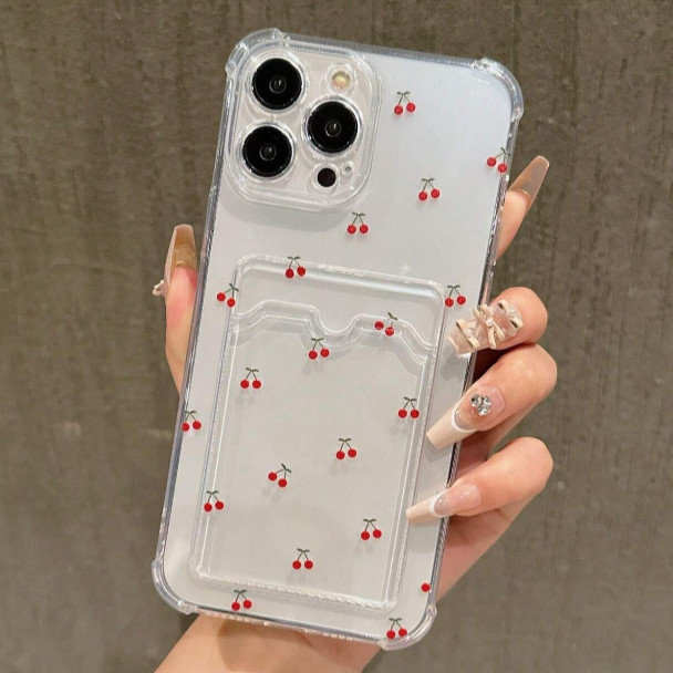 Cherry พิมพ์กระเป๋าสตางค์สําหรับ Samsung s22 s22plus ultra กรณี Girly S23 S23Plus s23fe s24 s24plus s24ultra กระเป๋าสตางค์ปกหลัง