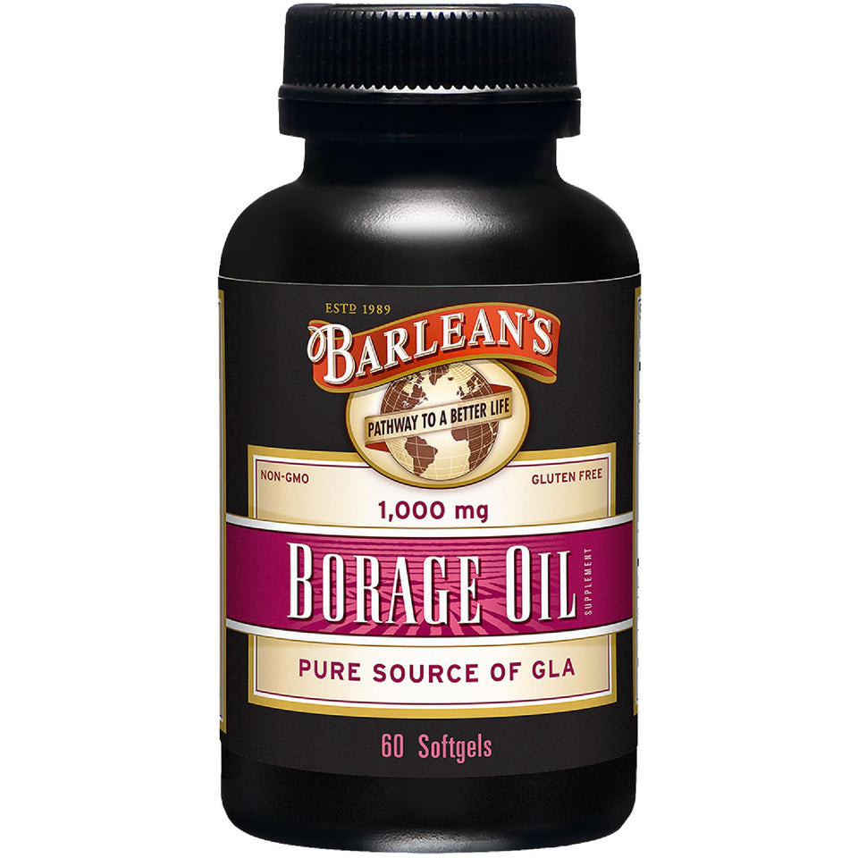 Barleans Borage Oil Capsules 1000 มก. สกัดเย็น 60 ซอฟท์เจล