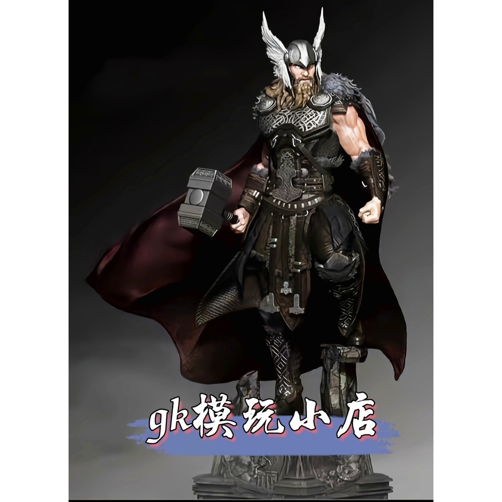 1/10 Thor Zeus Norse Myth GK White Model Uncolor Hands, 3D Print Thor Zeus Norse Myth sbc6