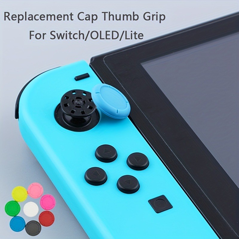 ซิลิโคน Thumb Grip Cap สําหรับ Nintendo Switch & Switch Oled/ Lite JoyCon Controlle 3D Analog จอยสติ๊กฝาครอบ Thumb Stick หมวกปุ่มโมดูลสําหรับ NS JoyCon
