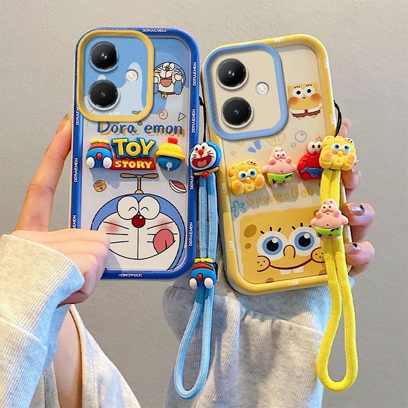 เคสเหมาะสำหรับ OPPO A3X, A3, cph2669, cph2641การ์ตูนกันกระแทกเคสซิลิโคนนิ่มโดราเอมอนเคสโทรศัพท์