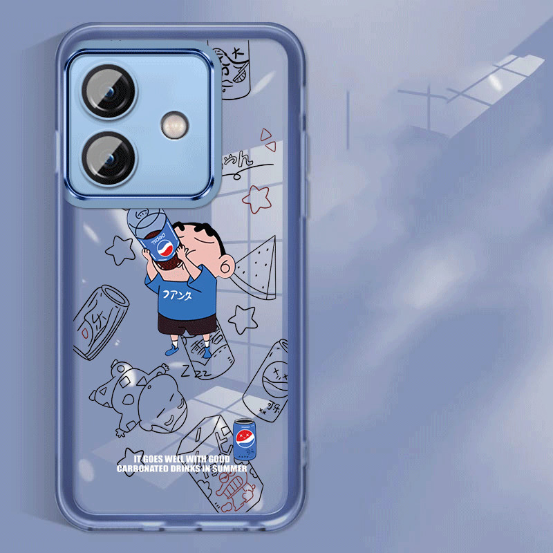 Oppo A3x A3 ฝาครอบกล้องเต็มรูปแบบ Crayon Shin-chan Crystal Candy Case เคสป้องกันเลนส์